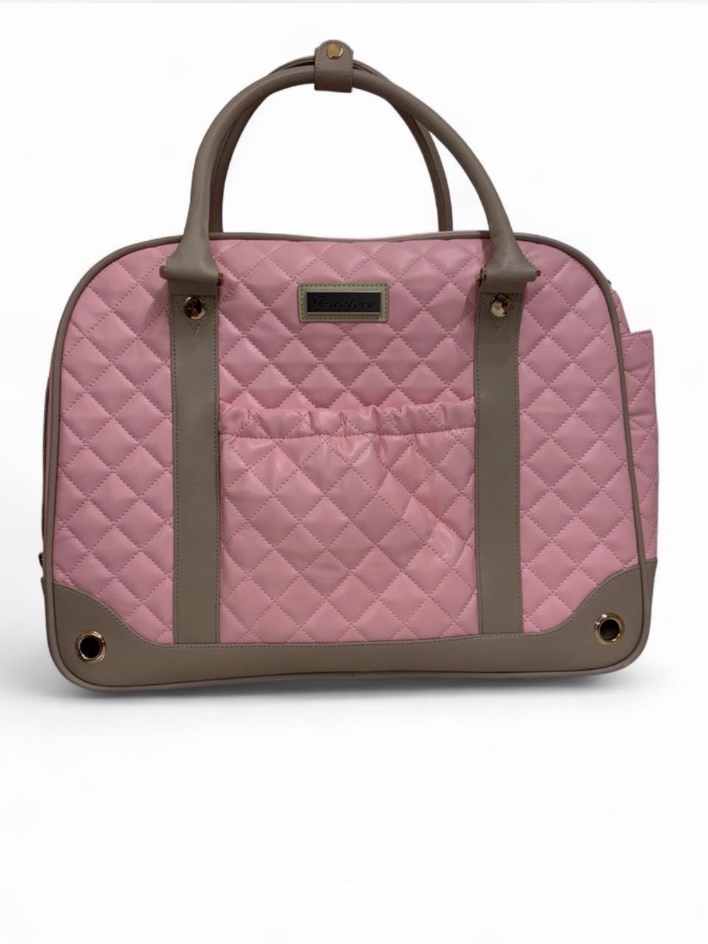 NWOT Truelove Fashion Quilted Pink and Grey Pet Handbag and Carrier Tote